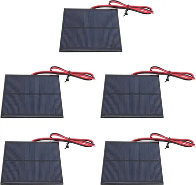 Zdjęcie produktu dla 5Pcs Mini panel słoneczny Epoksydowy moduł zasilania 30CM Czerwony i czarny przewód DC5.5V 160mA