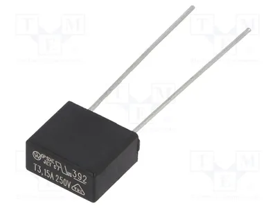Obrázek produktu pro 1x Pojistka: Taveňová, 3,15A, 250VAC, TE5, pomalá charakteristika, 392, 39213150000, pojistky TE5
