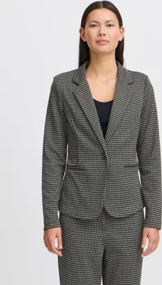 Produktbild von Ichi IHKate Damen Blazer Anzugsblazer Jackenblazer mit Reverskragen 1-Knopf-Manschette Paspeltaschen Regular fit