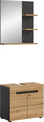Immagine prodotto di Combinazione bagno Canu 2 pezzi in grigio basalto e Artisan 63 x 193 cm