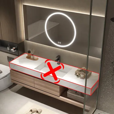 Produktbild von 360Home Waschtisch schrank LED-Spiegel und Entfogungsfunktion 140*55cm