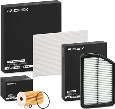 Produktbild von RIDEX Filterset Inspektionspaket Filtersatz für HYUNDAI ix35 (LM, EL, ELH) für KIA SPORTAGE (SL)