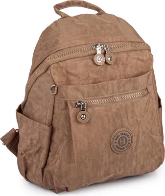 Zdjęcie produktu dla Bag Street Lekki Plecak Turystyczny Miejski Materiałowy Z Kreszu Średni Damski Męski Brązowy