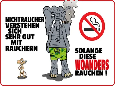 Produktbild von vianmo Holzschild 30x40 cm Nichtraucher verstehen sich mit