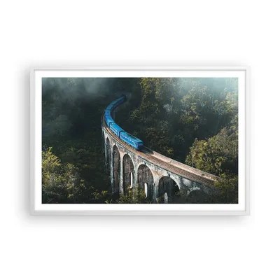 Produktbild von Gerahmtes Poster - Weißer Rahmen - Zug Hogwarts Express - 91,5x61 cm - Wand Bild - Wanddeko - Wandbilder - Kunstposter - Wandposter - Bilderrahmen - Bilder - Kunstdruck - P2WAA91x61-5132