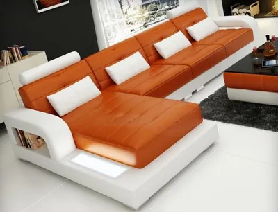 Produktbild von Ecksofa Sofa Couch Ledersofa Sitz Eck Garnitur Polster Wohnlandschaft Sofas Neu
