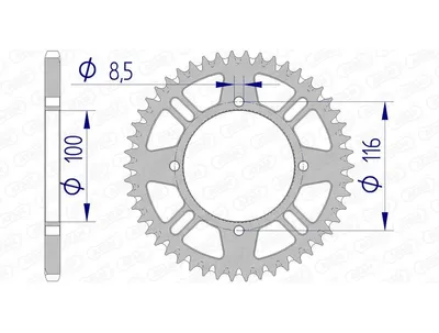 Produktbild von SP 1074595001 AFAM Ultraleichtes selbstreinigendes Aluminiumritzel hinten 17104420 passend fuer KAWASAKI KX 85