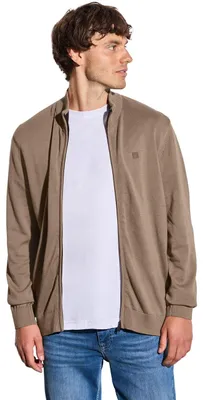 Produktbild von Street One MEN Basic Strickjacke mit Zipper Dull Brown XXL