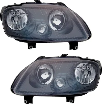 Produktbild von SCHEINWERFER SET für VW CADDY 2K + TOURAN 1T HALOGEN H1 H7 SCHWARZ + LWR