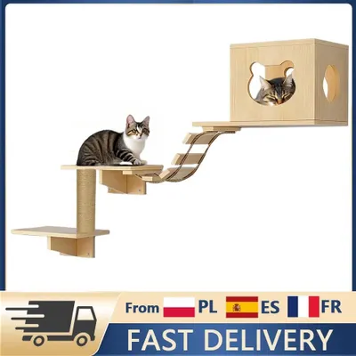 Produktbild von Wandmontierte Schwebende Katzenregal für Innenräume