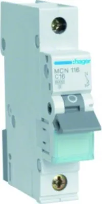 Immagine prodotto di Interruttore miniaturizzato Hager 1polo C-16A, 6kA MCN116