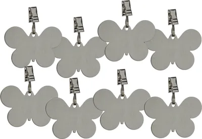 Produktbild von Tischdeckenbeschwerer SCHMETTERLING - Tischtuchklammer - Edelstahl - 8er Set