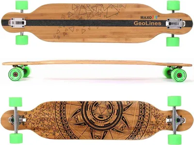 Produktbild von MAXOfit | Longboard | GeoLines Bambus/Ahorn No.40 | 106,5 cm