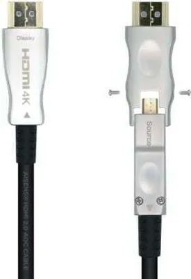 Produktbild von AISENS A148-0511, 20 m, HDMI Typ A (Standard), HDMI Typ D (Mikrofon), 3D, 18 Gbit/s, Schwarz