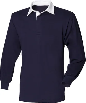 Produktbild von Front Row Kinder Polo Shirt Rugby, langarm RW481 (S) (Marineblau)