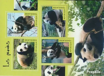 Produktbild von Briefmarken Togo 2014 Mi 6131-6134 Kleinbogen (kompl. Ausgabe) postfrisch Pandas