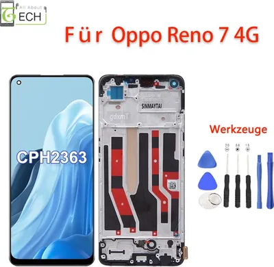 Produktbild von Für Oppo Reno 7 4G CPH2363 Display LCD (OLED) mit Rahmen Bildschirm