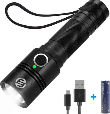 Image de Lampes de poche LED rechargeables - étanches - à réglage multiple - pour la maison, le camping, les urgences
