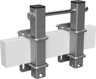 Immagine prodotto di Supporti con asse supporto per rulli laterali rimorchio de barca zincato SUPROD, B=130, L=250 mm
