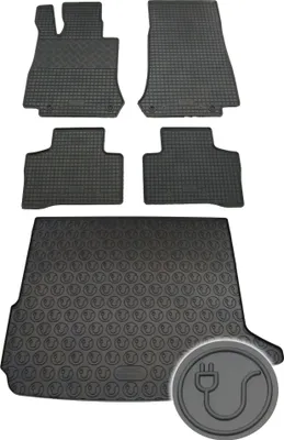 Produktbild von Rigum Gummi Fußmatten + Kofferraumwanne im Set für Mercedes EQC Typ N293