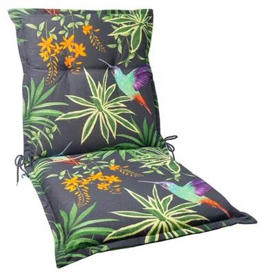 Imagen del producto de Cojín impermeable para silla de jardín, 50 x 52 cm, color gris oscuro