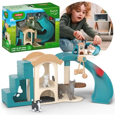 Produktbild von SLH42764 Schleich SLH42764 Katzenspielplatz, Spielset mit Katzenfiguren und Zubehör, ab 3 Jahren
