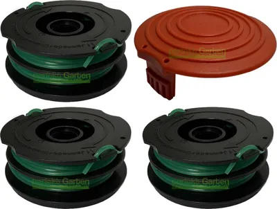 Zdjęcie produktu dla 3 szpulki nici + nasadka do podkaszarki Black&Decker GH1000 GH2000 A6495 RS0011