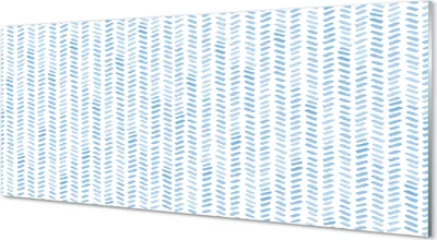 Produktbild von Glasbilder 125x50 Wandkunst Blau gestreift Fischgräten