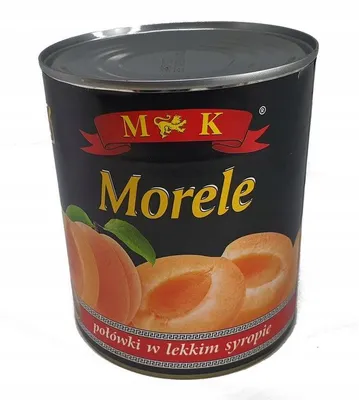 Obrázok produktu pre Morele Połówki w lekkim syropie 820 g