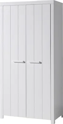 Produktbild von Kleiderschrank Erik MDF Weiß 100x206x58 cm