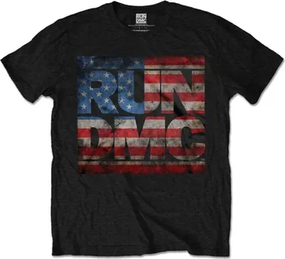 Produktbild von Run DMC Americana Logo Black M T-Shirt