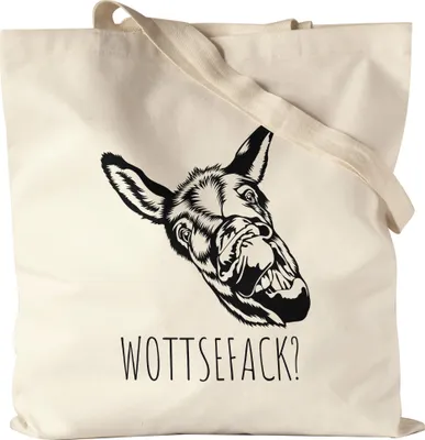Produktbild von Wottsefack WTF Jutebeutel Esel Geschenk Humor Büro Mitarbeiter Chef Kollegen