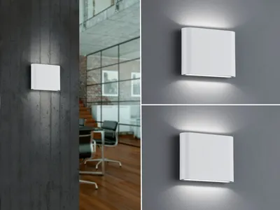 Produktbild von LED Außenwandleuchten 2er SET Up and Down weiß -  Wandlampen für Hauswand Außen