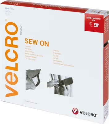 Produktbild von VELCRO® Klettband zum Aufnähen, Haken & Flausch 20mm x 10m Braun