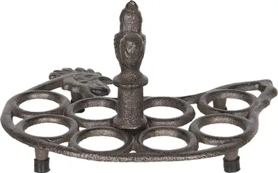 Obrázek produktu pro Držák na vejce Clayre & Eef 21x16x12 cm hnědá litina