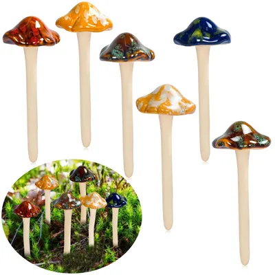 Produktbild von Bunte Garten Champignon Dekoration Set von 6