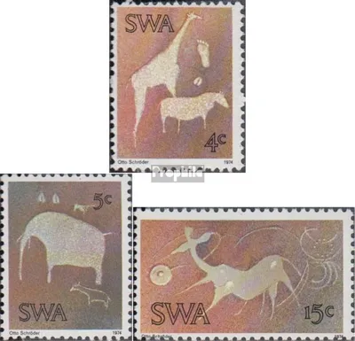 Produktbild von Briefmarken Namibia - Südwestafrika 1974 Mi 396-398 (kompl.Ausg.) FDC Felsgravuren
