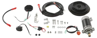 Produktbild von E-Start Kit Außenborder - 4-Takt Bootsmotor Umrüstsatz - Komplettes Startermotor Set mit Schwungrad - Marine Außenbordmotor Ersatzteil