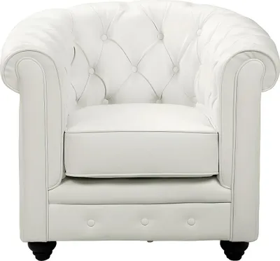 Produktbild von Sessel - Kunstleder - Weiß - CHESTERFIELD