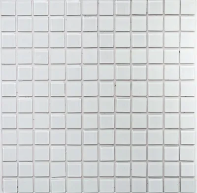 Produktbild von Mosaikfliese selbstklebend Transluzent weiß Glasmosaik Crystal weiß matt weiß MOS200-4CM20