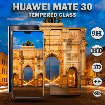 Produktbild von 1-Pack Huawei Mate 30 Displayschutzfolie - Gehärtetes Glas 9H - Super Qualität 3D