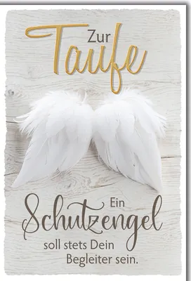 Produktbild von Taufe Engelflügel Schutzengel Begleiter Glückwunschkarte mit Umschlag