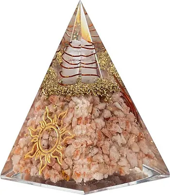 Produktbild von Orgonit Pyramiden Sonnenstein mit Sonnensymbol -- 6x6x8,5cm kaufen online