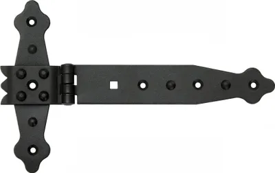 Produktbild von Kreuzgehänge T-Scharniere T-Bänder 190 mm Platte 155 mm Kistenband Schwarz