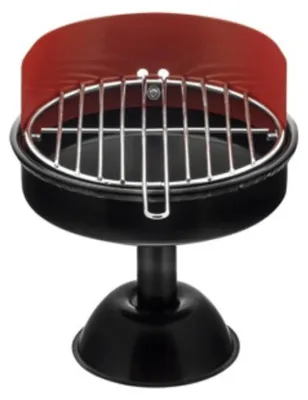Produktbild von Haushalt International Aschenbecher Grill-Design 15cm Ø13cm, Rund, Schwarz, Metall, 130 x 130 x 150 mm, 13 cm, 130 mm