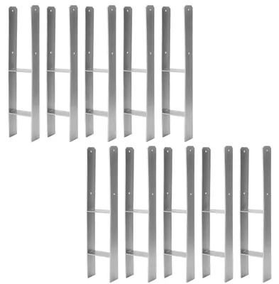 Produktbild von Faziango Pfostenanker H-Anker Set 10 Stk, 600 mm, 121 mm Stabile Bodenverankerung für Zaun, Pergola, Carport und Gartenbau