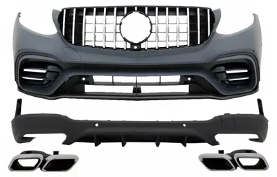 Produktbild von Bodykit für Mercedes GLC SUV X253 15-07.19 Stoßfänger Endrohre GLC63 Look.