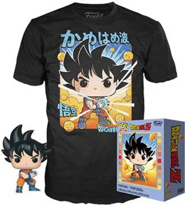 Produktbild von Funko Pop Und Kurzarm T-shirt Dragon Ball Z Goku Kamehameha 9 Cm Schwarz L Schwarz L