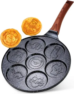 Produktbild von Vilde | Pfanne - Eierpfanne - Ø 26 cm - 7 Mulden - Antihaftbeschichtung - Tiermuster Design