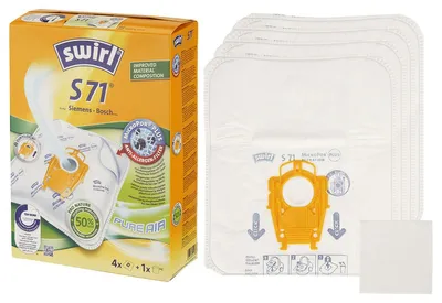Produktbild von Swirl S71, Staubtuch, Universal, Weiß, diverse Modelle der Marken Siemens, Bosch, Privileg, CE, Box